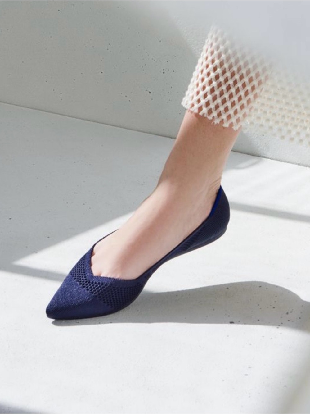 Rothy’s The Point II Blue Pointed Toe Flats Women’s Size 9 Washable Slip-On